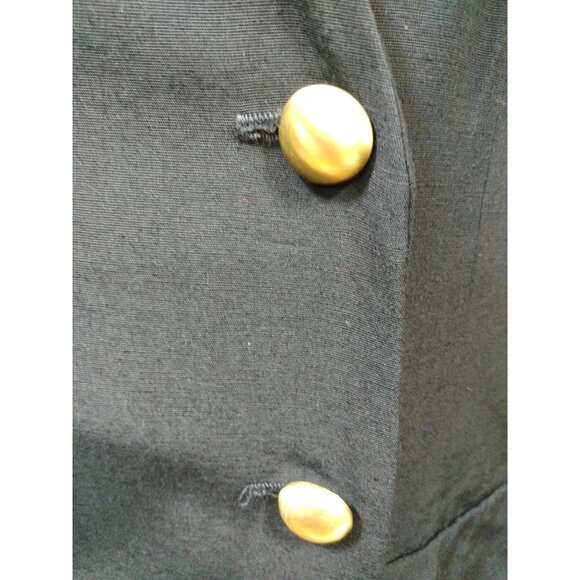 Vtg 80s 90s All That Jazz Blazer Size S Black Double Breasted Gold Buttons - Picture 3 of 11